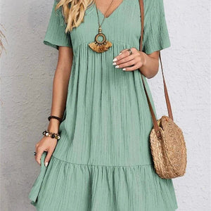 A-Linien-Kleid | Kurzarm | Sommerkleid | Damen-Fashion Peak