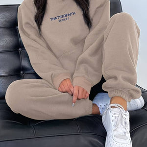 Hoodie und Jogginghose im Set | Kordelzug | Zweiteilig | Jogginganzug | Trainingsanzug für Damen-Fashion Peak
