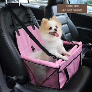 Hundekorb Auto Faltbar | Mit Gurt | Mesh | Bis 12 kg-Fashion Peak