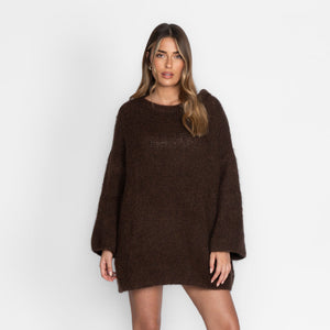 Jumperkleid – Oversized-Mini-Strickkleid-Fashion Peak