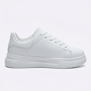 Weiße Sneaker – Schnür-Plateausneaker für Damen-Fashion Peak