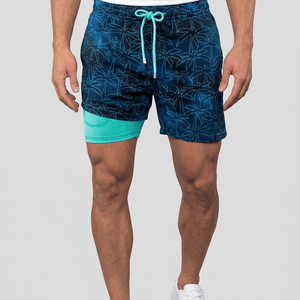 Badeshorts Herren Schnelltrocknend | Badehose mit Innenslip | Schwimmshorts
