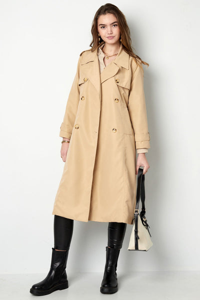 Trenchcoat - Klassischer doppelreihiger Trenchcoat mit Gürtel für Damen
