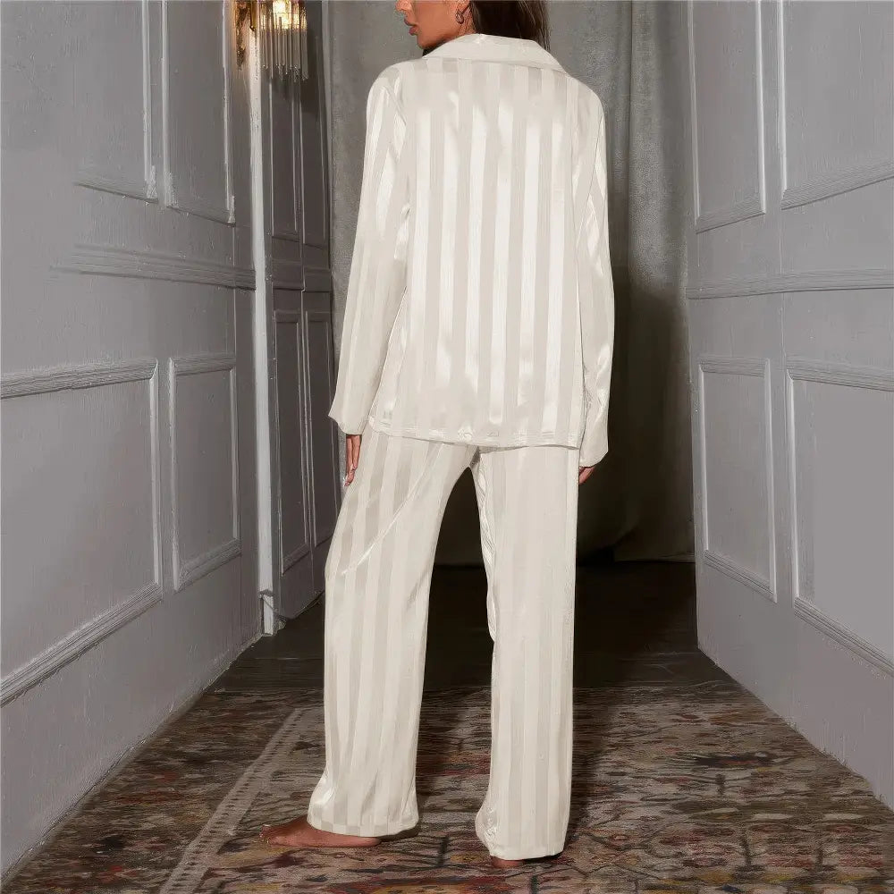 Satin Pyjama Set | Lange Ärmel | Lange Hosen | Satin PJ Set | Damen Pyjama Sets