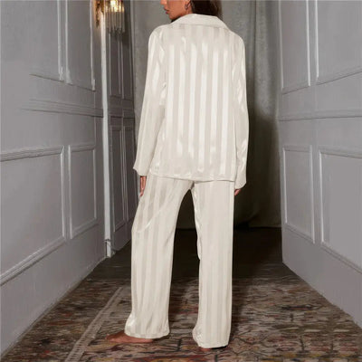 Satin Pyjama Set | Lange Ärmel | Lange Hosen | Satin PJ Set | Damen Pyjama Sets
