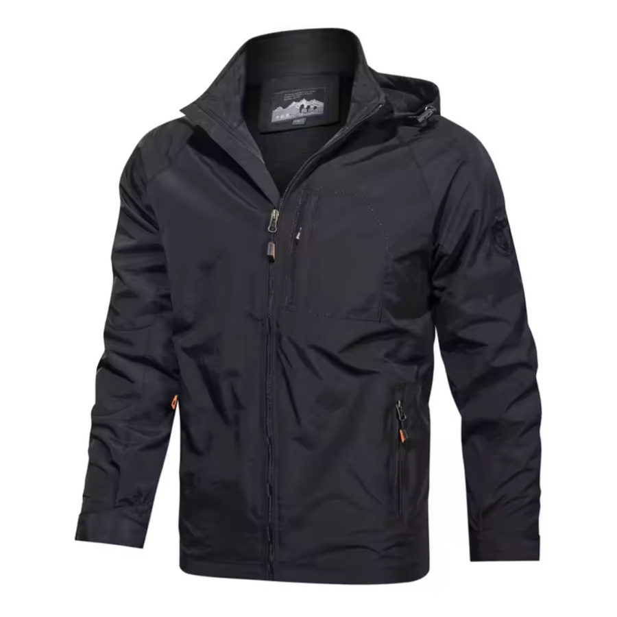 Windbreaker Jacke - Wasserdichte Outdoorjacke mit Kapuze für Männer