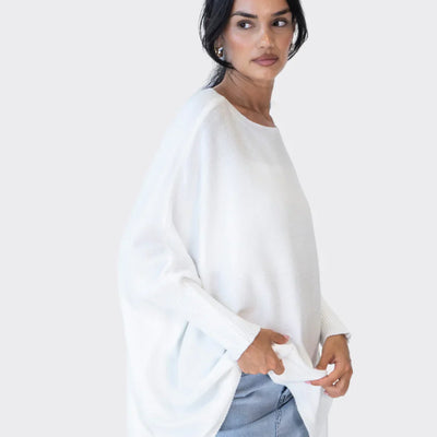 Übergroßer Pullover | Batwing | Boatneck | Übergroße Pullover | Damenstrickwaren
