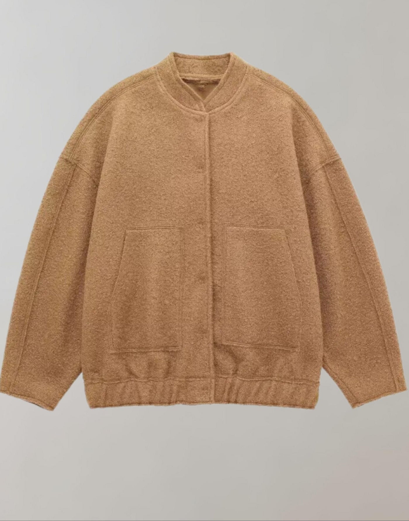 Oversized-Bomberjacke | Lässig | Mit Knöpfen | Oversized-Jacke | Damenjacke