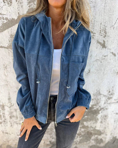 Zip-Up Hoodie - Lässige, leichte Kapuzenjacke für Frauen