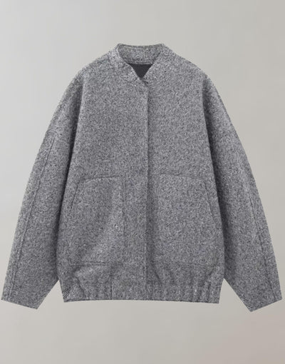 Oversized-Bomberjacke | Lässig | Mit Knöpfen | Oversized-Jacke | Damenjacke