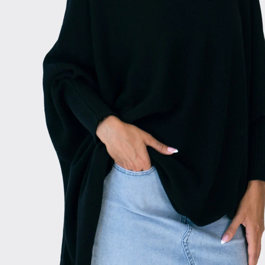 Übergroßer Pullover | Batwing | Boatneck | Übergroße Pullover | Damenstrickwaren
