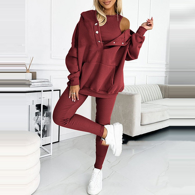 Lounge-Set – Oversized-Pullover und Leggings für Damen