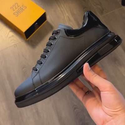 Schwarze Sneaker - Schnürer - Rutschfest - Wanderschuhe - Herren Sneaker