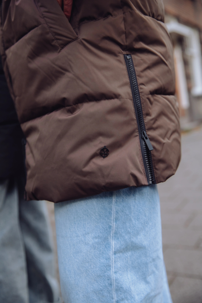 Damen-Daunenjacke – mit Kapuze – mittellang – Pufferjacke – Wintermantel für Frauen