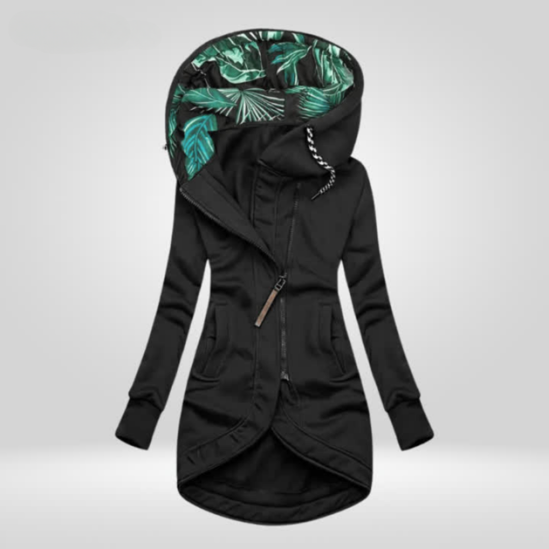 Parka Jacket - Mittellange Damenjacke mit Kapuze und Reißverschluss für den Herbst