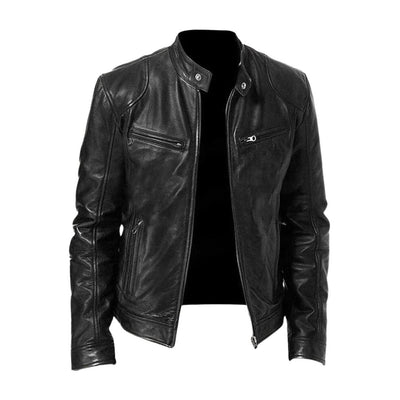 Lederjacke | Kunstleder | Kunstleder | Bikerjacke | Herren Lederjacke