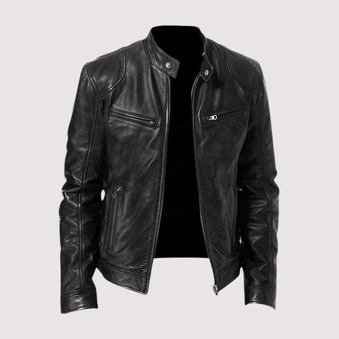 Kunstlederjacke - Regular Fit - Veganes Leder - Bikerjacke - Lederjacke für Männer
