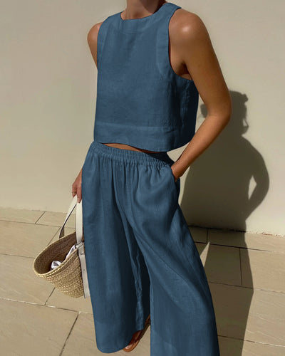 Weite Hose und Top – lässiges, locker sitzendes Sommer-Set für Damen