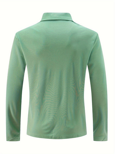 Langarm-Poloshirt – Poloshirt für Männer mit Kragen und Knopfleiste