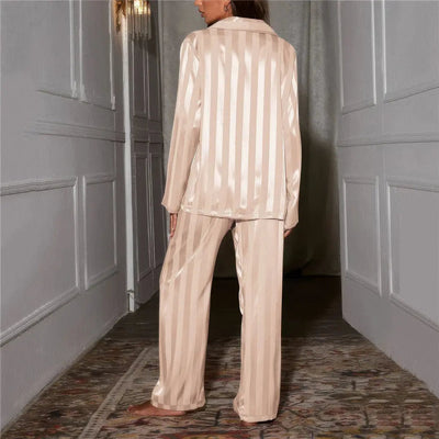 Satin Pyjama Set | Lange Ärmel | Lange Hosen | Satin PJ Set | Damen Pyjama Sets