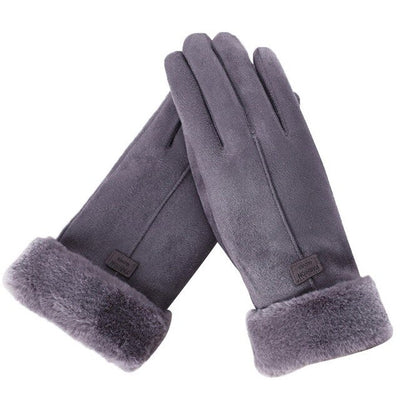 Winterhandschuhe – Warm – Mit Fell gefüttert – Touchscreen-Handschuhe – Damenhandschuhe