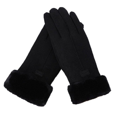 Winterhandschuhe – Warm – Mit Fell gefüttert – Touchscreen-Handschuhe – Damenhandschuhe