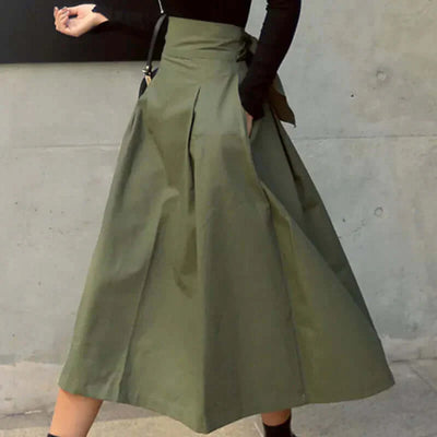 Midirock | Elegant | Tie Waist | Glockenrock | Rock mit hoher Taille