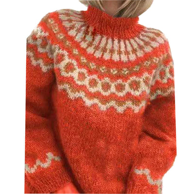 Strickpullover – Warmer skandinavischer Strickpullover für Damen für den Winter