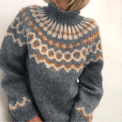 Strickpullover – Warmer skandinavischer Strickpullover für Damen für den Winter