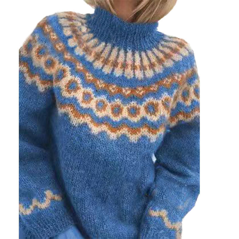 Strickpullover – Warmer skandinavischer Strickpullover für Damen für den Winter