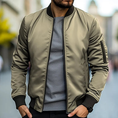 Bomberjacke – Slim Fit – Reißverschluss – Leichte Jacke – Herrenjacke