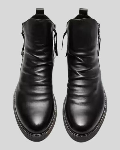 Lederstiefel – Stylisch – Reißverschluss – Stiefeletten – Herrenstiefel