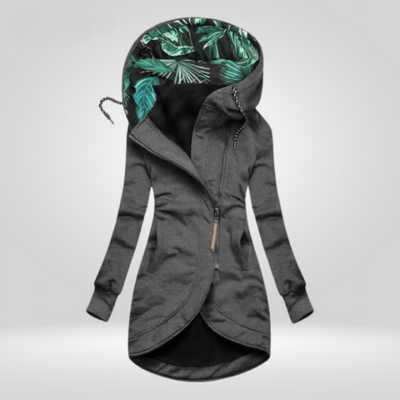 Parka Jacket - Mittellange Damenjacke mit Kapuze und Reißverschluss für den Herbst