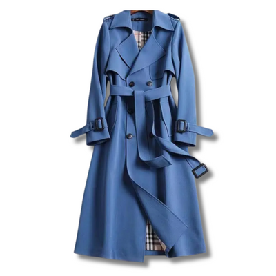 Lange Trenchcoat | Riem | Dubbelrijig | Herfstjas | Dames trenchcoat