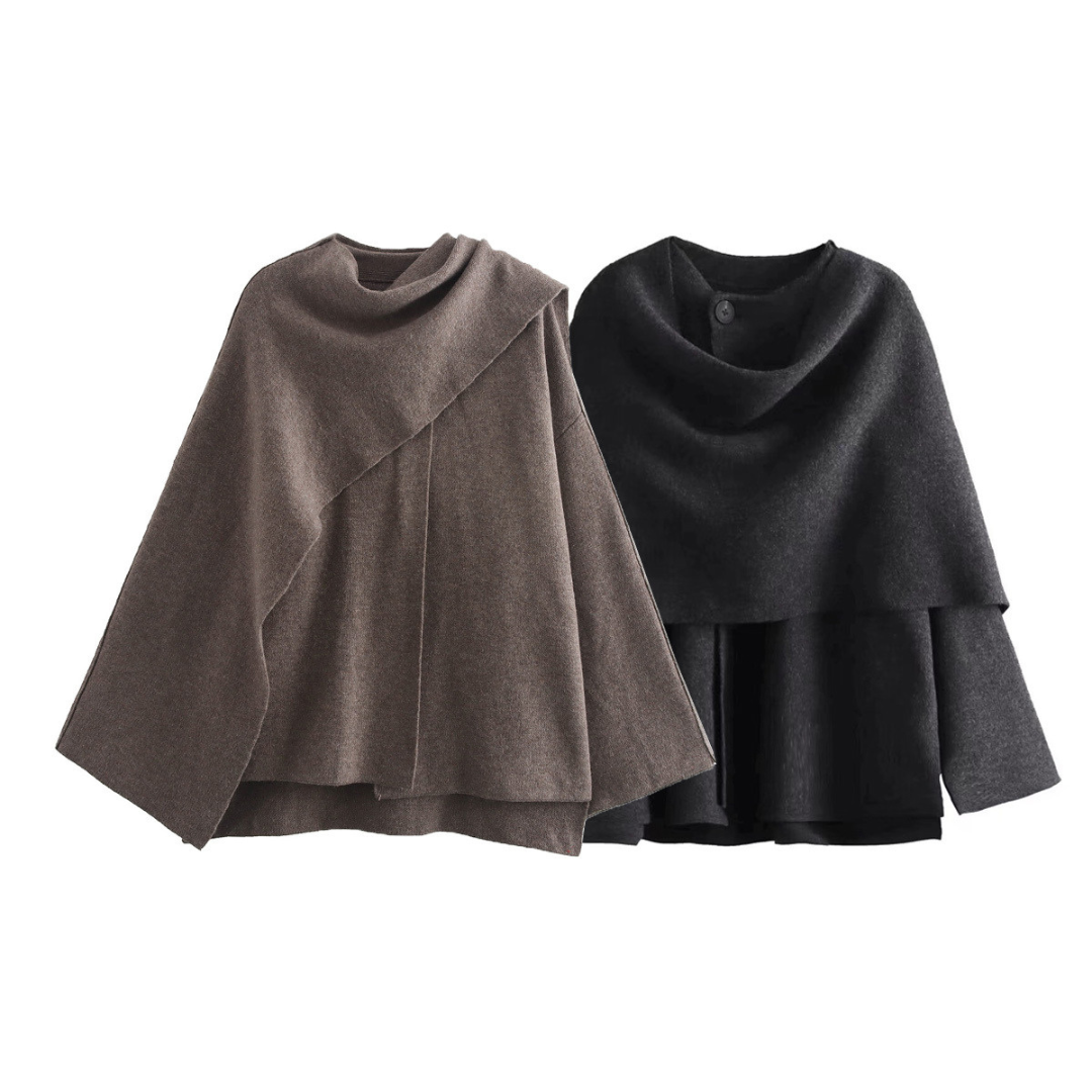 Cape Coat | Wolle | Herbst | Poncho | Damenmantel