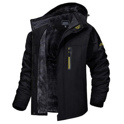 Skijacke – mit Kapuze – mit Fellfutter – Schneejacke – Winterjacke für Herren