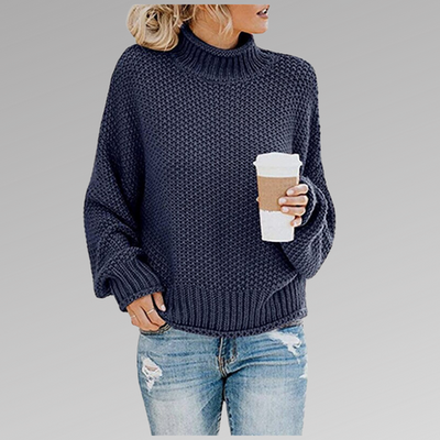 Strickpullover – Pullover – Rollkragenpullover – Oversized-Pullover – Damenbekleidung