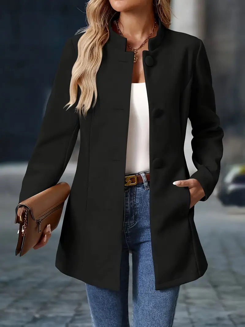 Woll-Trenchcoat – Stilvoller, mittellanger Wollmantel für Damen