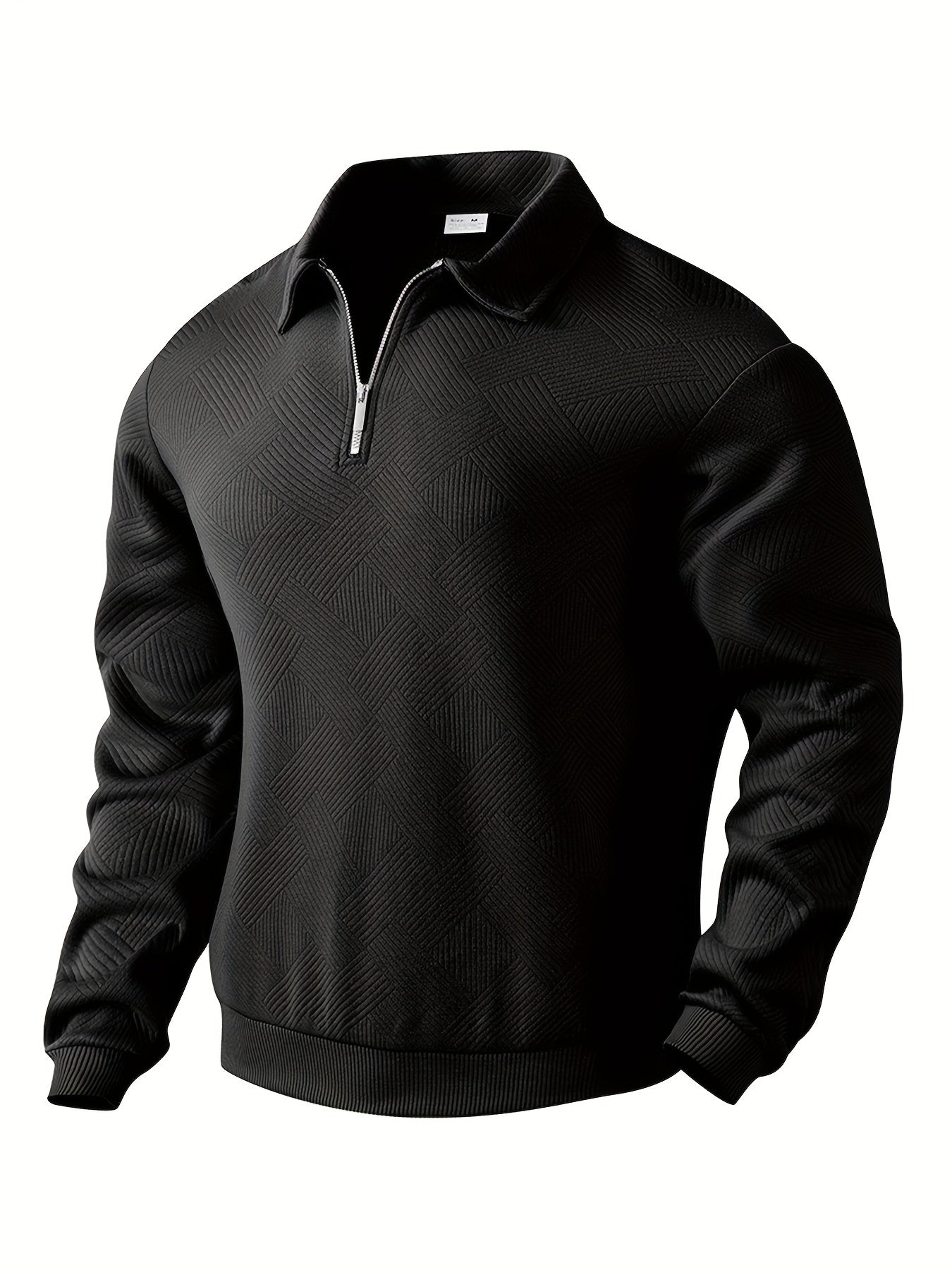 Sweatshirt mit Viertelreißverschluss | Mit Kragen | Normaler Reißverschluss | Herren-Pullover mit halbem Reißverschluss | Herrenbekleidung