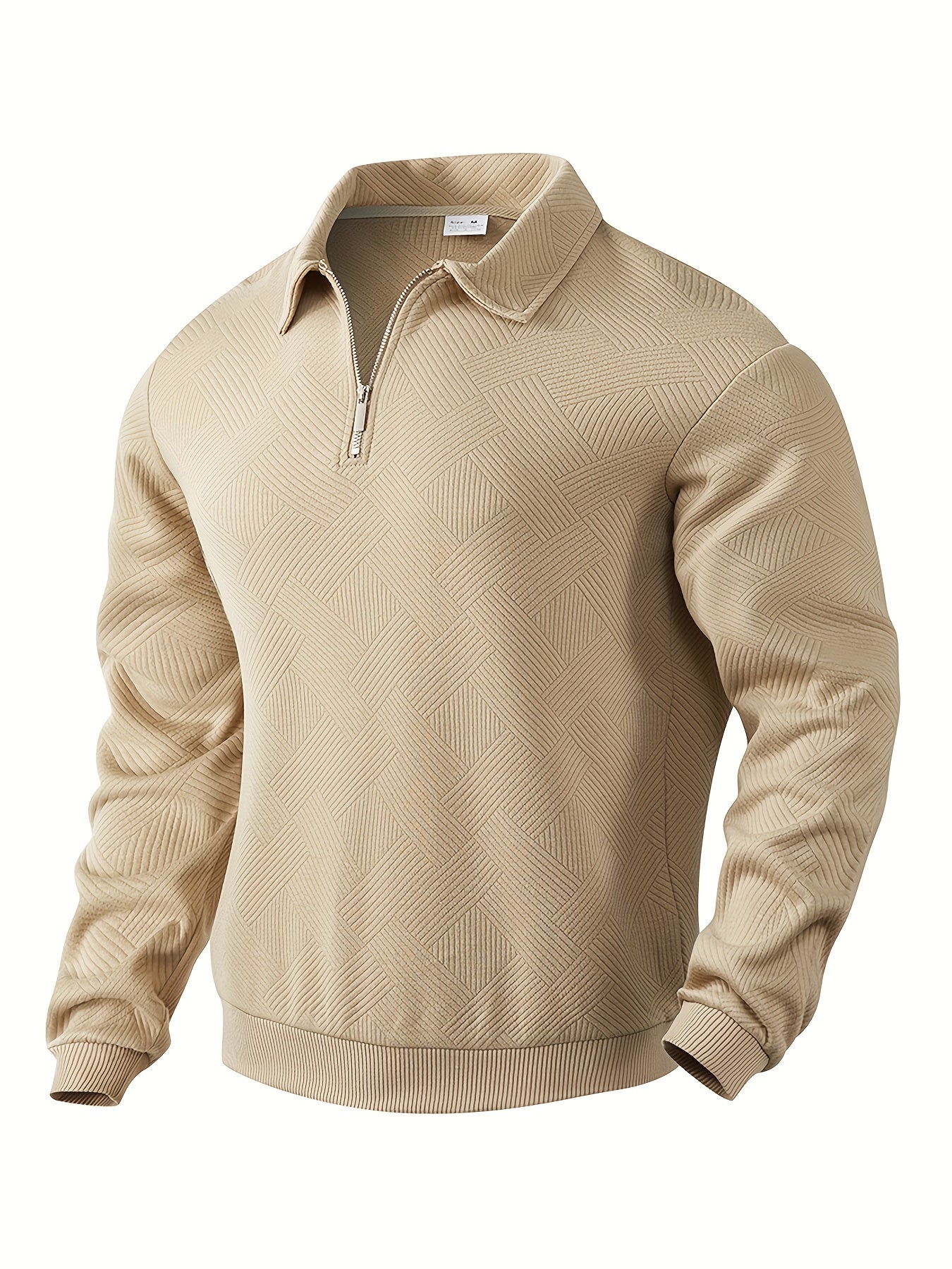 Sweatshirt mit Viertelreißverschluss | Mit Kragen | Normaler Reißverschluss | Herren-Pullover mit halbem Reißverschluss | Herrenbekleidung