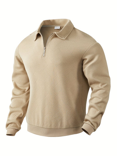 Sweatshirt mit Viertelreißverschluss | Mit Kragen | Normaler Reißverschluss | Herren-Pullover mit halbem Reißverschluss | Herrenbekleidung