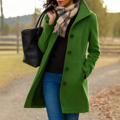 Trenchcoat aus Wolle - Einreihig - Mittellang - Wolljacke - Damenmantel