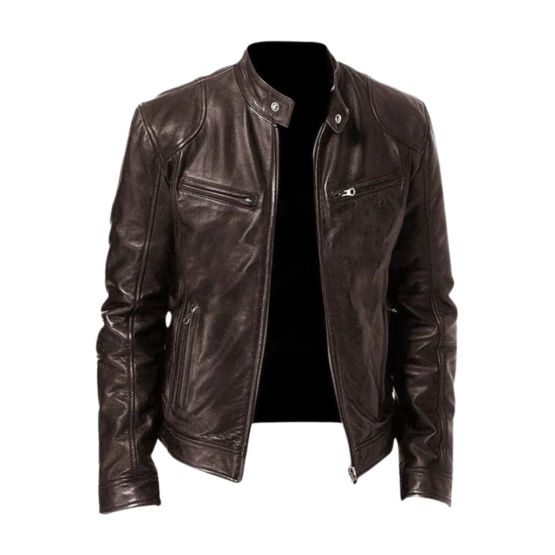 Lederjacke | Kunstleder | Kunstleder | Bikerjacke | Herren Lederjacke