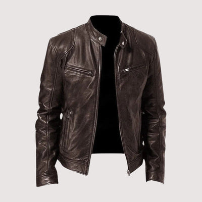Kunstlederjacke - Regular Fit - Veganes Leder - Bikerjacke - Lederjacke für Männer