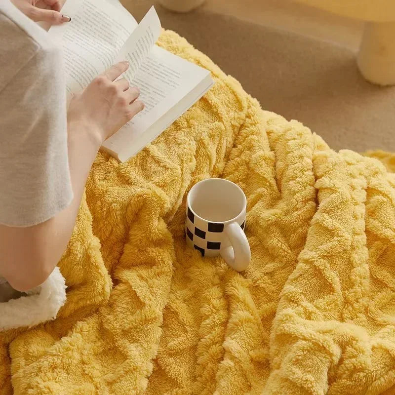 Gemütliche Sherpa-Decke – Flauschig – Winter – Plüschdecke – Fleecedecke
