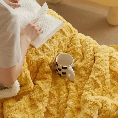 Gemütliche Sherpa-Decke – Flauschig – Winter – Plüschdecke – Fleecedecke