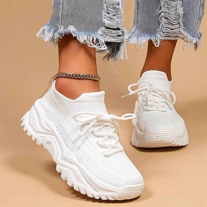 Orthopädische Turnschuhe | Chunky | Mesh | Slip-On-Sneaker | Damenschuhe