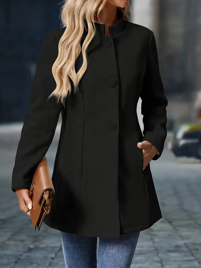 Woll-Trenchcoat – Stilvoller, mittellanger Wollmantel für Damen