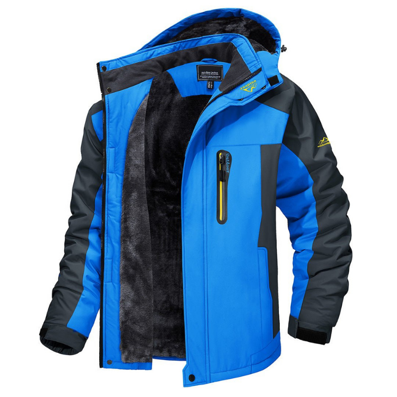 Skijacke – mit Kapuze – mit Fellfutter – Schneejacke – Winterjacke für Herren