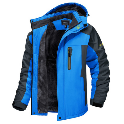 Skijacke – mit Kapuze – mit Fellfutter – Schneejacke – Winterjacke für Herren